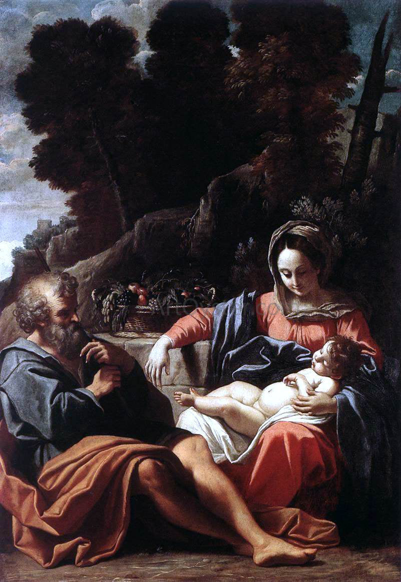  Sisto Badalocchio The Holy Family - Canvas Print