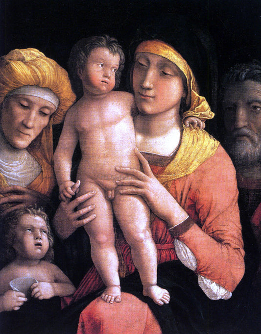  Andrea Mantegna The Holy Family with Saint Elizabeth and the Infant John the Baptist - Canvas Print
