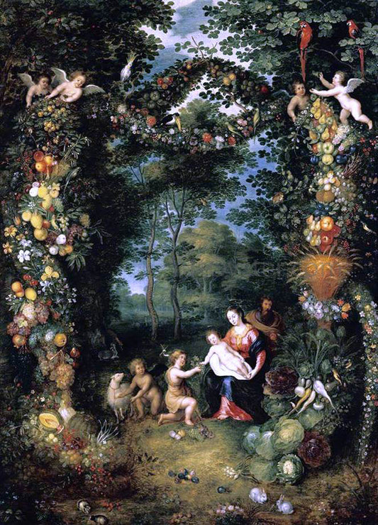  The Younger Jan Bruegel The Holy Family with St John - Canvas Print