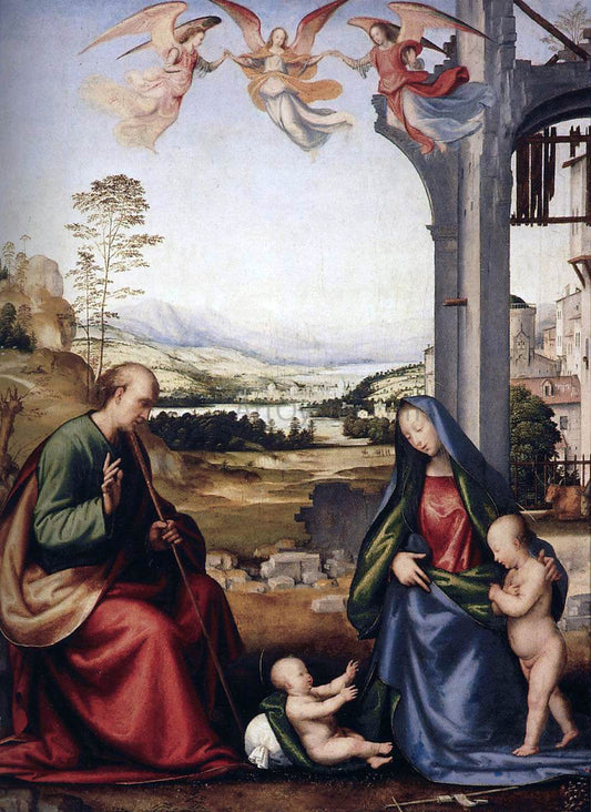  Fra Bartolomeo The Holy Family with St John the Baptist - Canvas Print