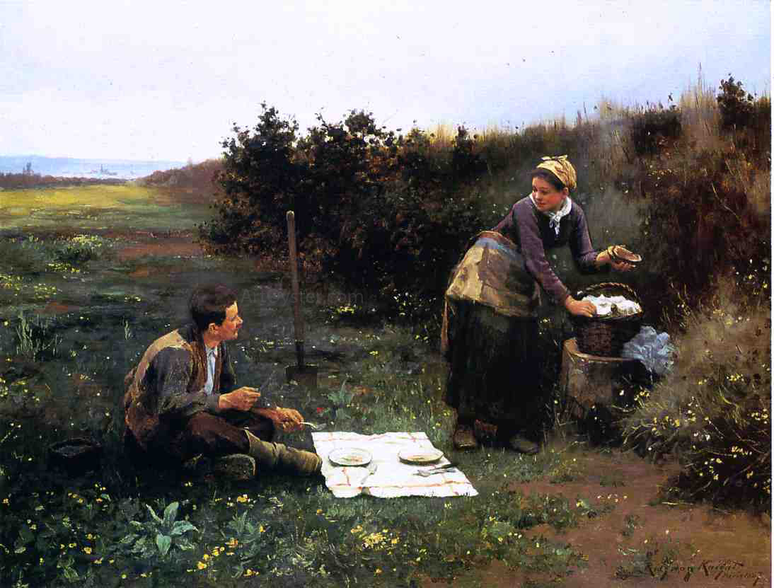  Daniel Ridgway Knight The Honeymoon Breakfast - Canvas Print