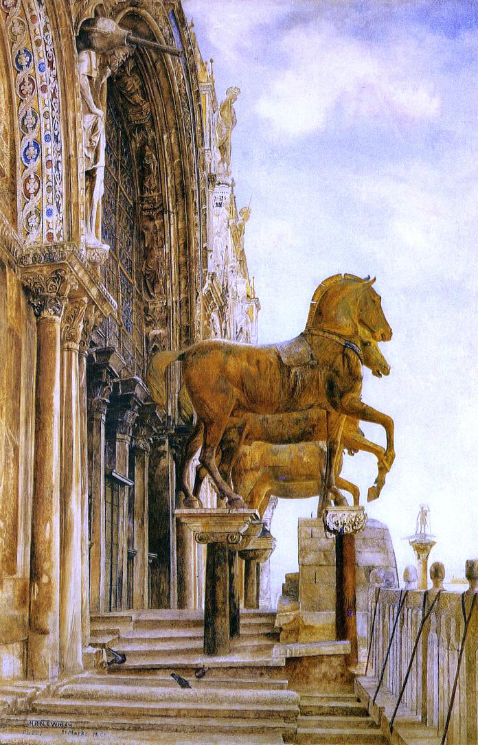  Henry Roderick Newman The Horses of St. Mark's - Canvas Print