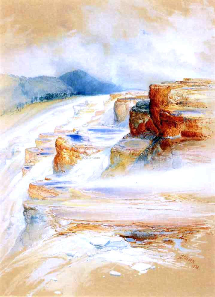  Thomas Moran The Hot Springs of Gardiners River, Dianas Baths - Canvas Print