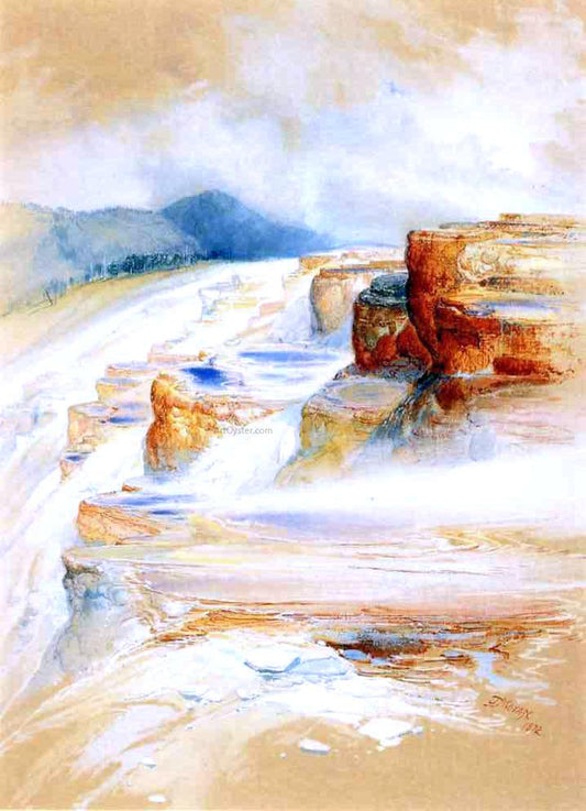  Thomas Moran The Hot Springs of Gardiners River, Dianas Baths - Canvas Print