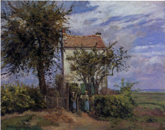  Camille Pissarro The House in the Fields, Rueil - Canvas Print