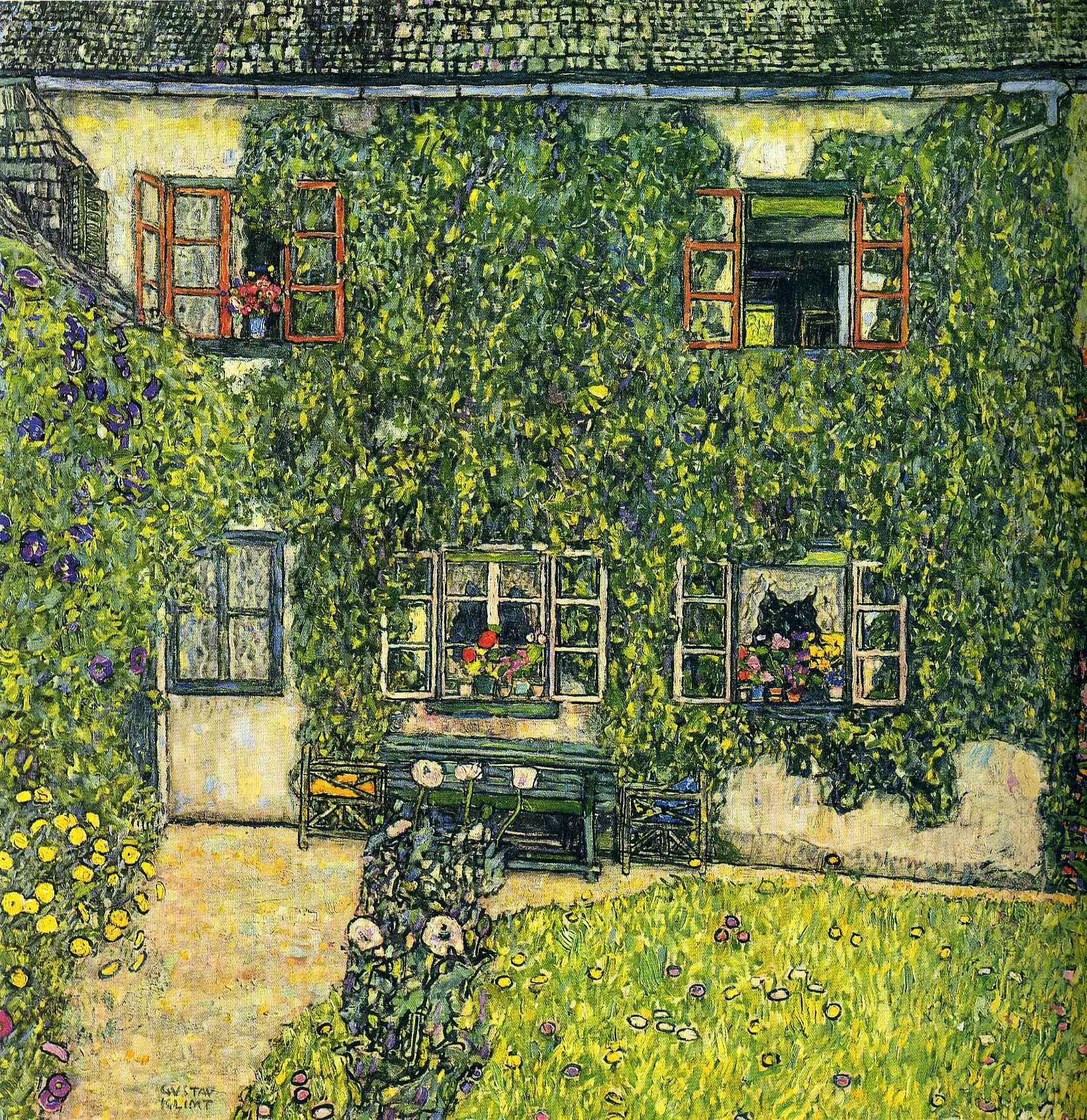  Gustav Klimt House of Guardaboschi - Canvas Print