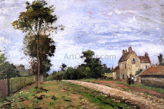  Camille Pissarro The House of Monsieur Musy, Louveciennes - Canvas Print