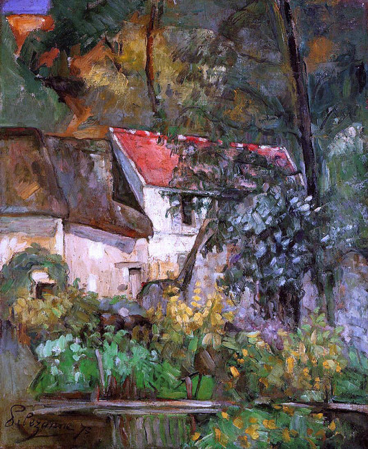  Paul Cezanne The House of Pere Lacroix in Auvers - Canvas Print