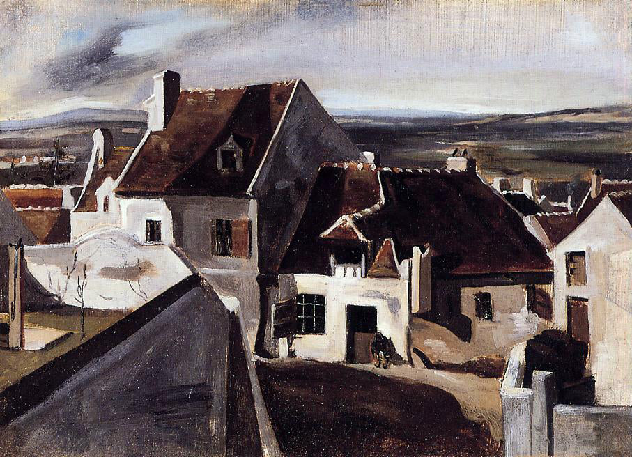  Jean-Baptiste-Camille Corot The Inn at Montigny-les-Cormeilles - Canvas Print