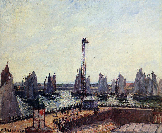  Camille Pissarro The Inner Port and Pilots Jetty, Le Havre - Canvas Print
