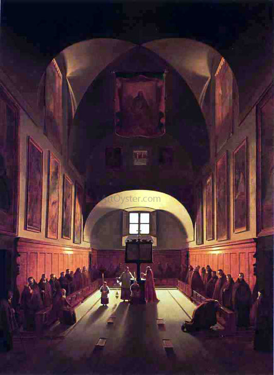  Thomas Sully The Interior of the Capuchin Chapel In the Piazza Barberini (after Francois Marius Granet) - Canvas Print