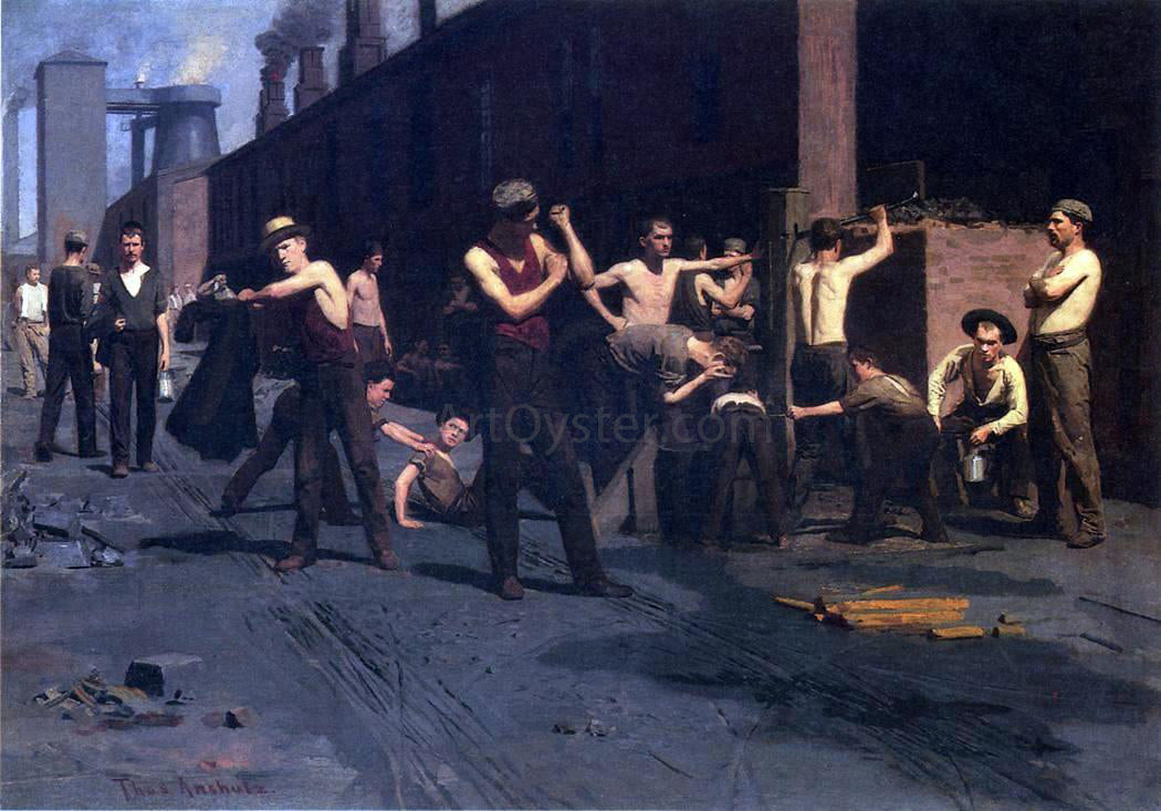  Thomas Pollock Anschutz The Ironworker's Noontime - Canvas Print