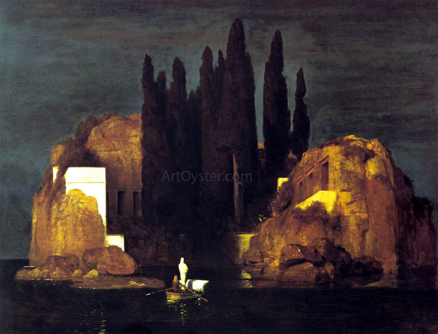  Arnold Bocklin The Island of the Dead - Canvas Print