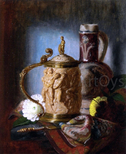  Blaise Alexandre Desgoffe The Ivory Tankard - Canvas Print