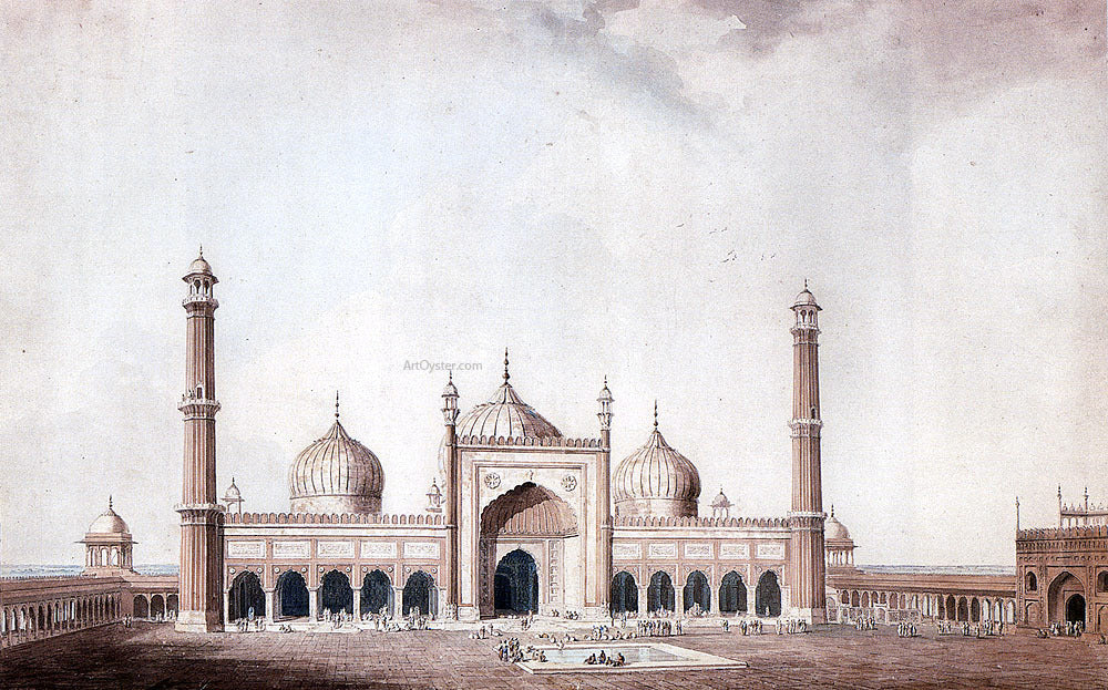  William R A The Jama Masjid, Delhi - Canvas Print