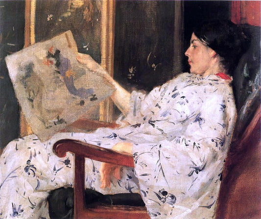  William Merritt Chase The Japanese Print - Canvas Print