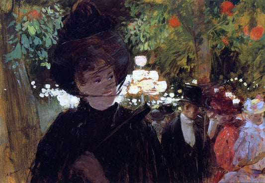  Jean-Louis Forain The Jardin de Paris - Canvas Print