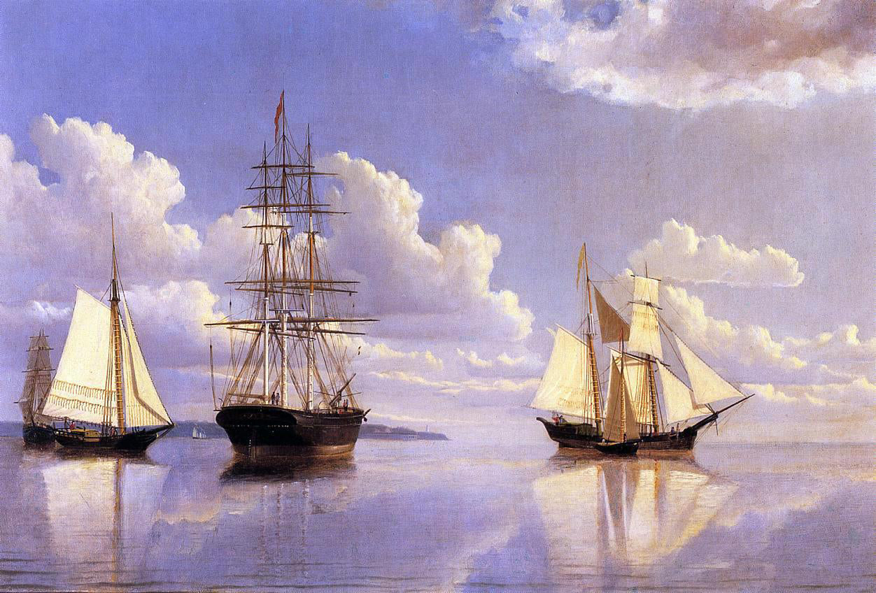  William Bradford The Kennebec River, Waiting for Wind and Tide - Canvas Print