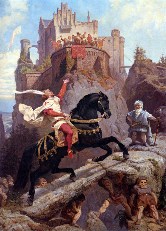  Emanuel Gottlieb Leutze The Knight of Sayn and the Gnomes - Canvas Print