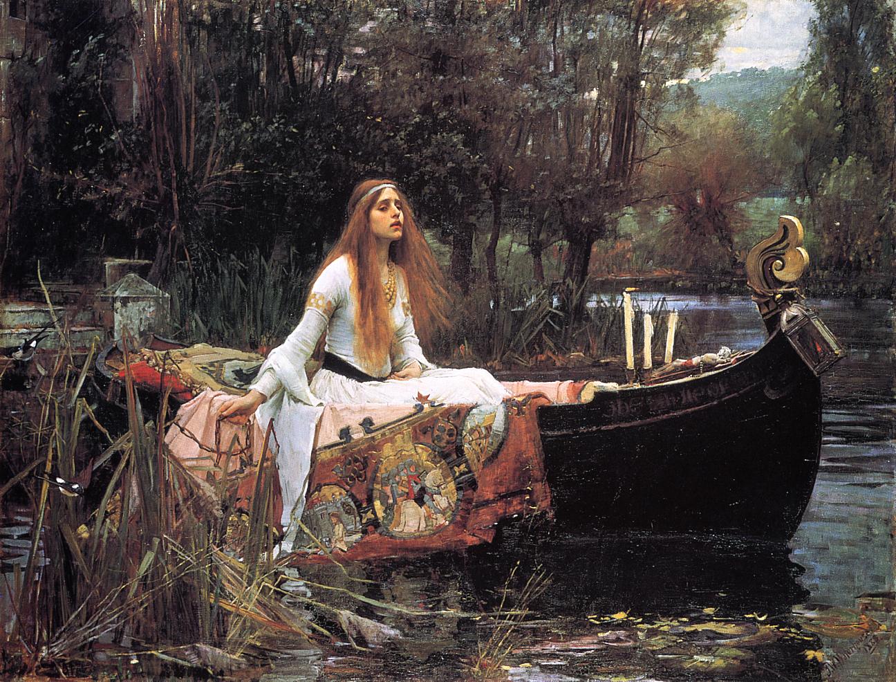  John William Waterhouse The Lady of Shallot - Canvas Print