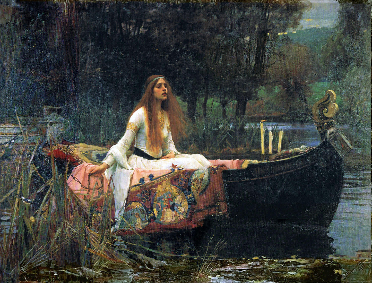  John William Waterhouse A Lady of Shalott - Canvas Print