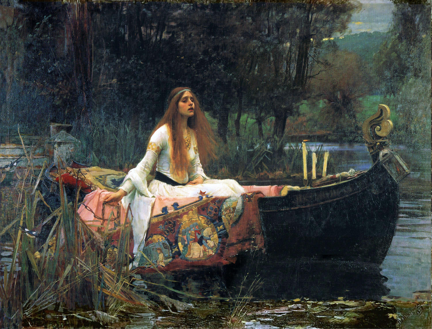  John William Waterhouse A Lady of Shalott - Canvas Print