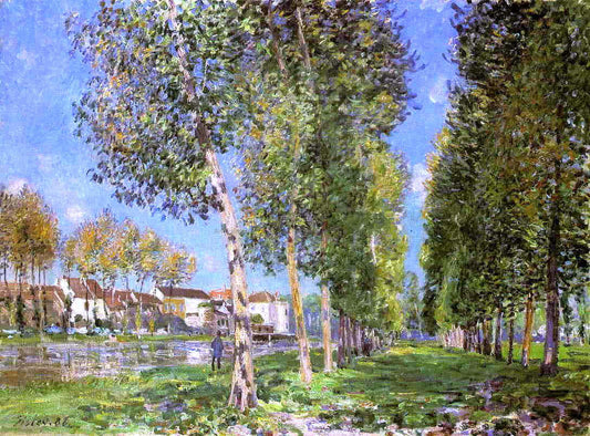  Alfred Sisley The Lane of Poplars at Moret-Sur-Loing - Canvas Print