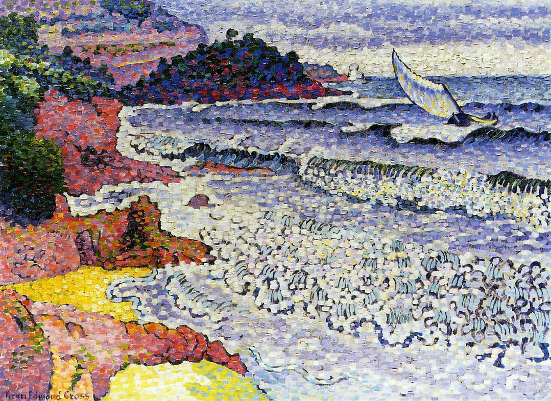  Henri Edmond Cross The Lapping Sea - Canvas Print