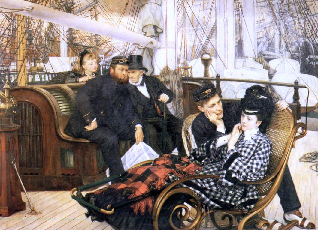  James Tissot The Last Evening - Canvas Print