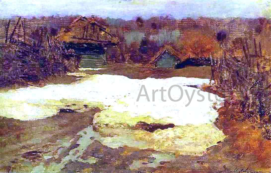  Isaac Ilich Levitan The Last Snow, Savvina Sloboda, Study - Canvas Print