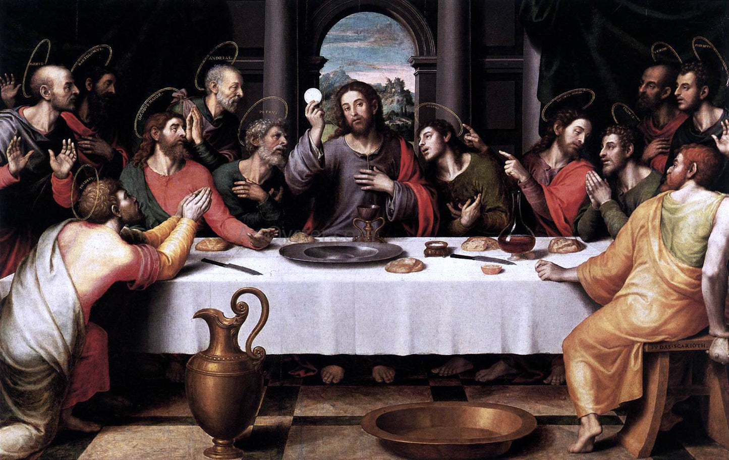  Juan de es De Juanes The Last Supper - Canvas Print