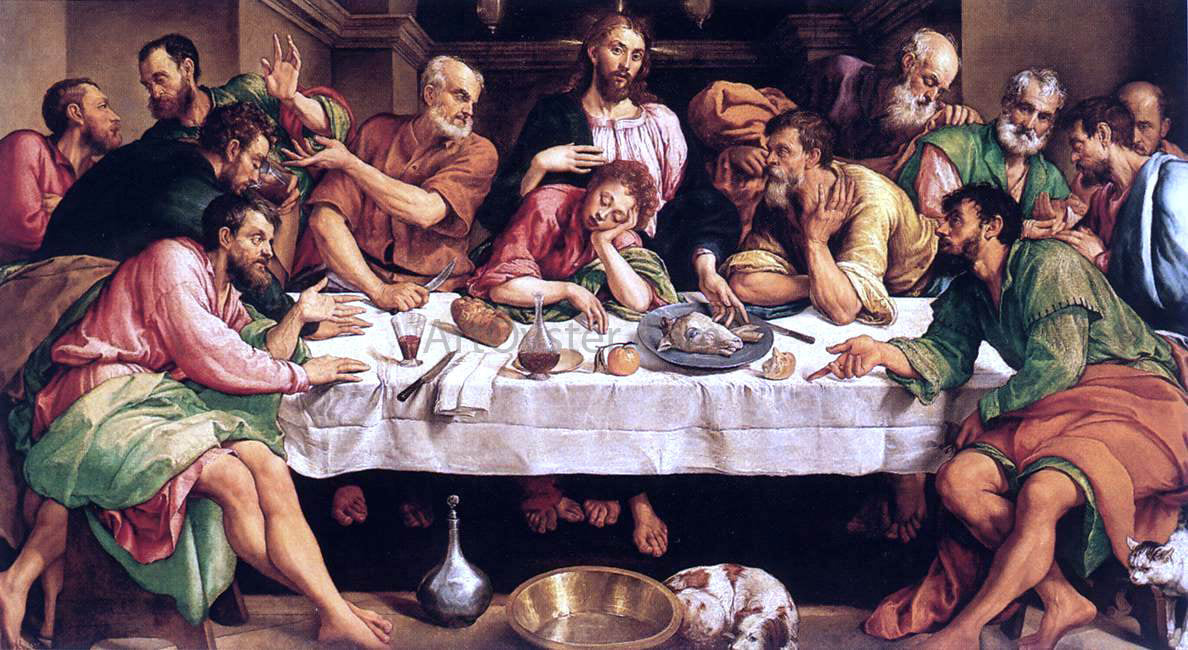  Jacopo Bassano The Last Supper - Canvas Print