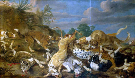  Paul De Vos The Leopard Hunt - Canvas Print