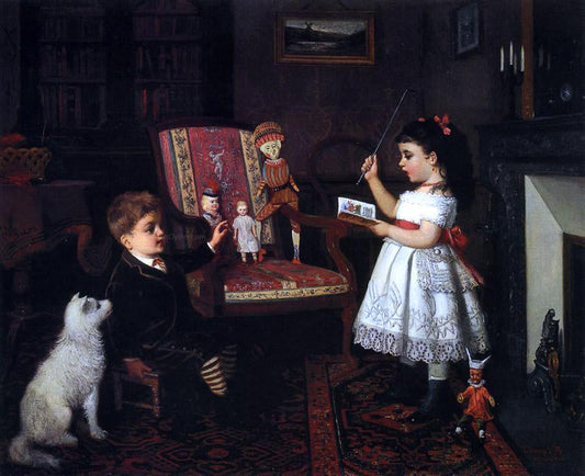  James Wells Champney The Lesson - Canvas Print