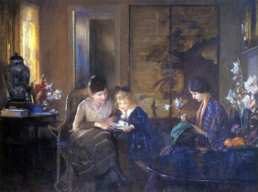  Edmund Tarbell The Lesson - Canvas Print