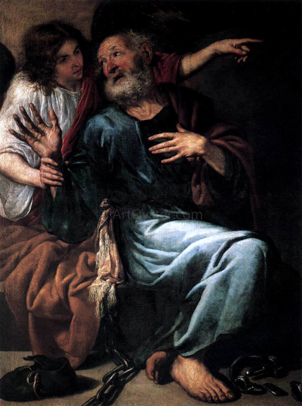  Antonio De Pereda The Liberation of St Peter by an Angel - Canvas Print