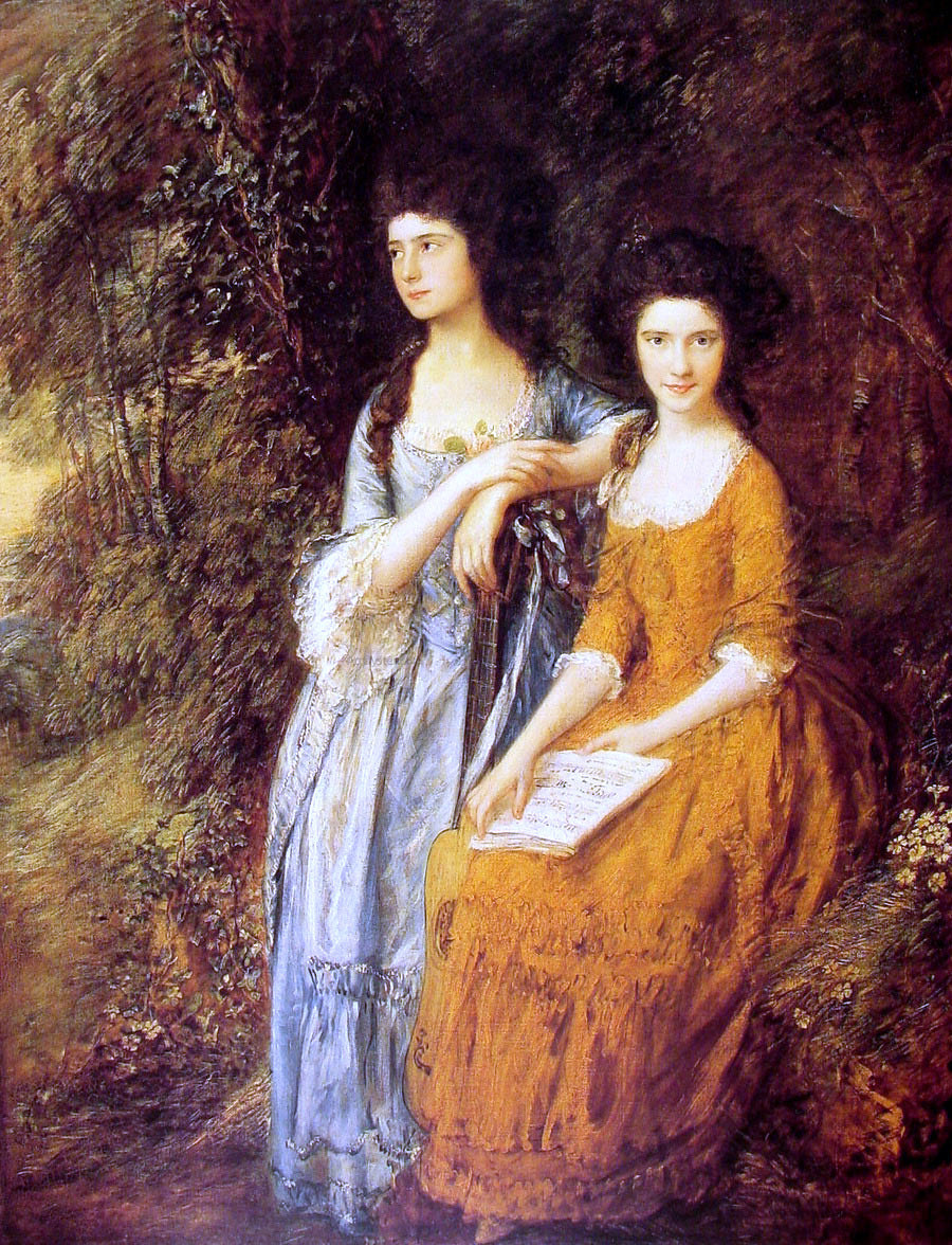  Thomas Gainsborough The Linley Sisters - Canvas Print