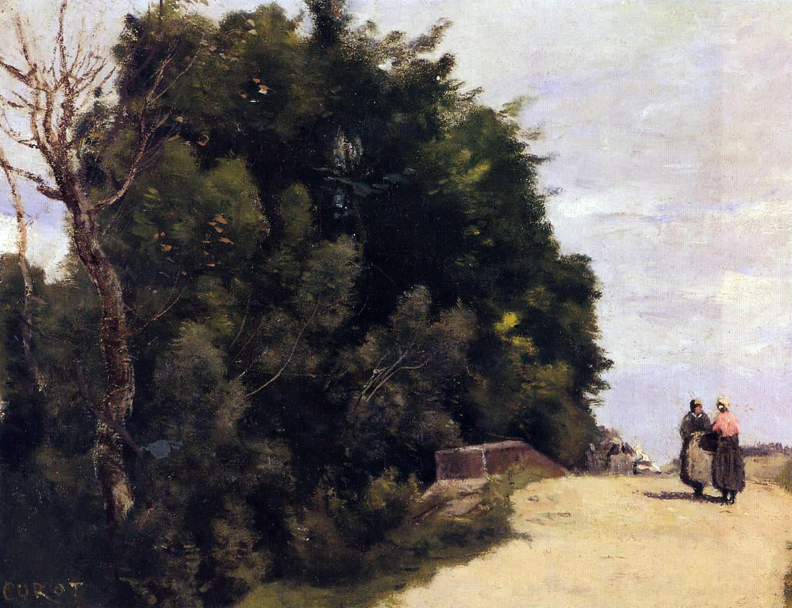  Jean-Baptiste-Camille Corot The Little Bridge at Mantes - Canvas Print