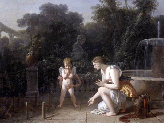  Jean-Baptiste Mallet The Little Fixer (Le petit redresseur de Quilles) - Canvas Print
