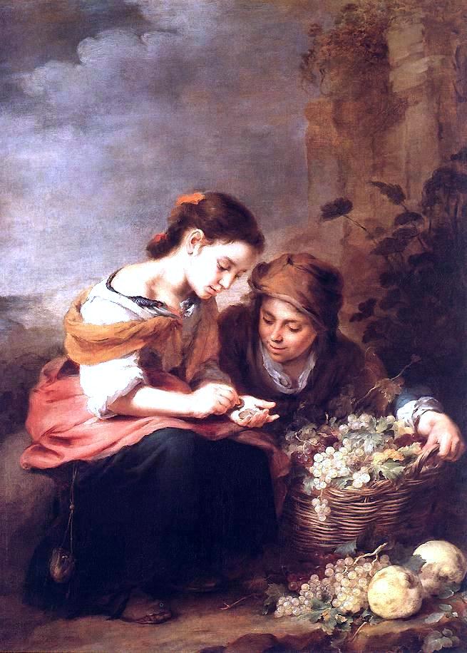  Bartolome Esteban Murillo The Little Fruit Seller - Canvas Print