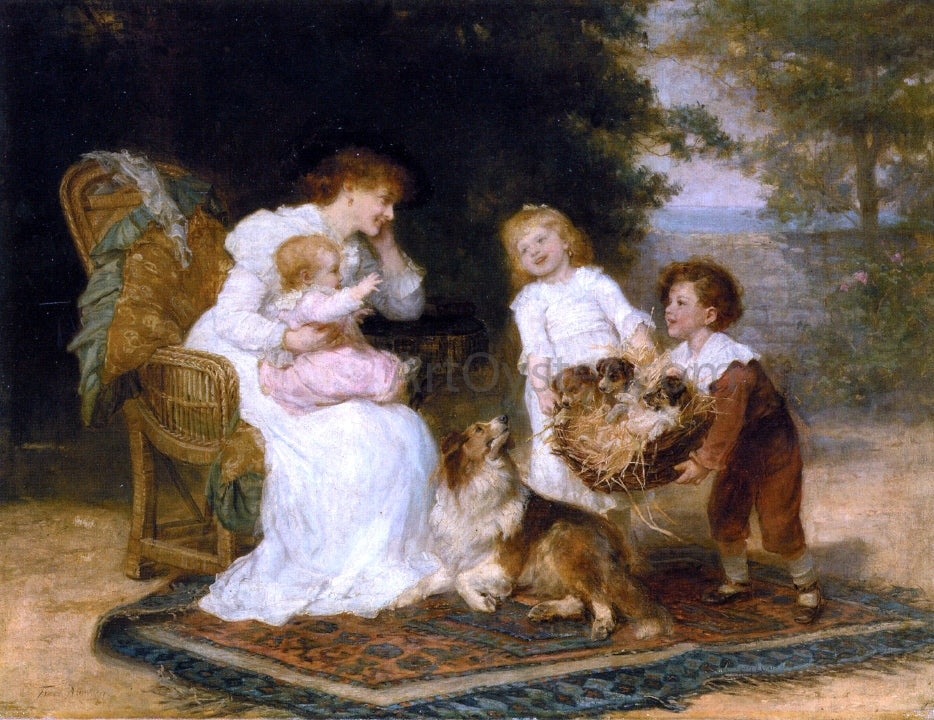  Frederick Morgan The Little Strangers - Canvas Print