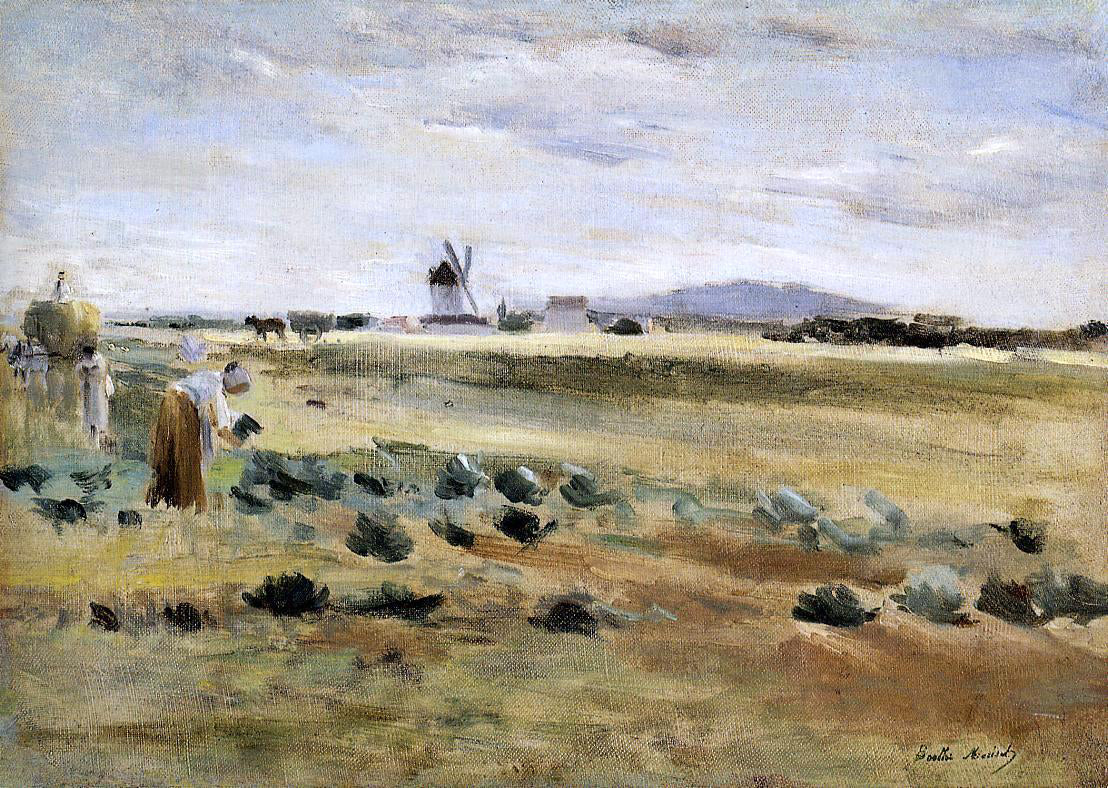  Berthe Morisot The Little Windmill at Gennevilliers - Canvas Print