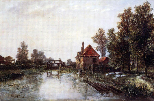 Johan Barthold Jongkind The Lock - Canvas Print