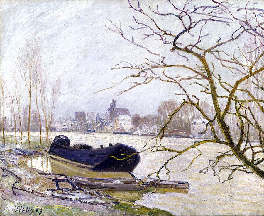  Alfred Sisley The Loing at High Water - Canvas Print