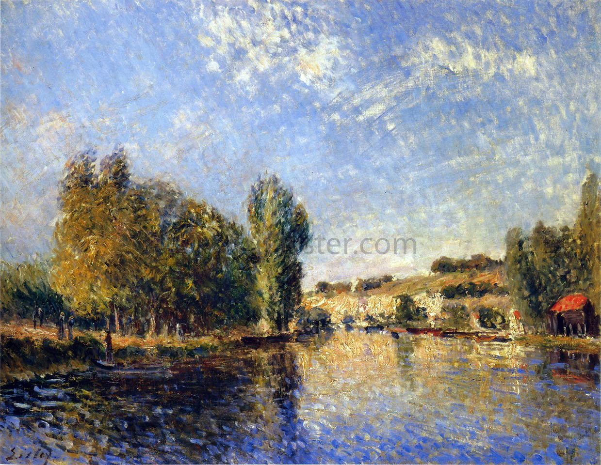  Alfred Sisley The Loing at Moret - Canvas Print