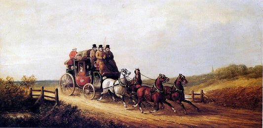  Charles Cooper Henderson The London to Brighton Royal Mail on the Open Road - Canvas Print