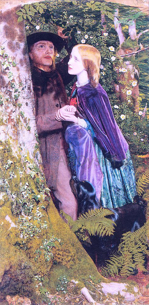  Arthur Hughes The Long Engagement - Canvas Print