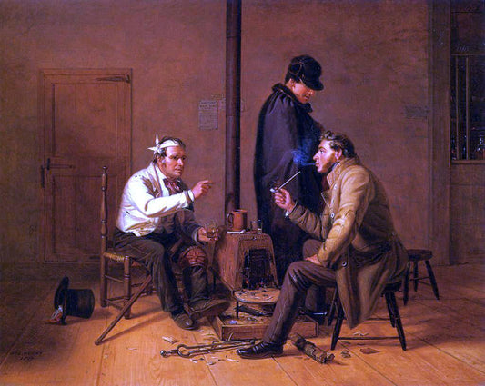  William Sidney Mount The Long Story (also known as The Tough Story) - Canvas Print