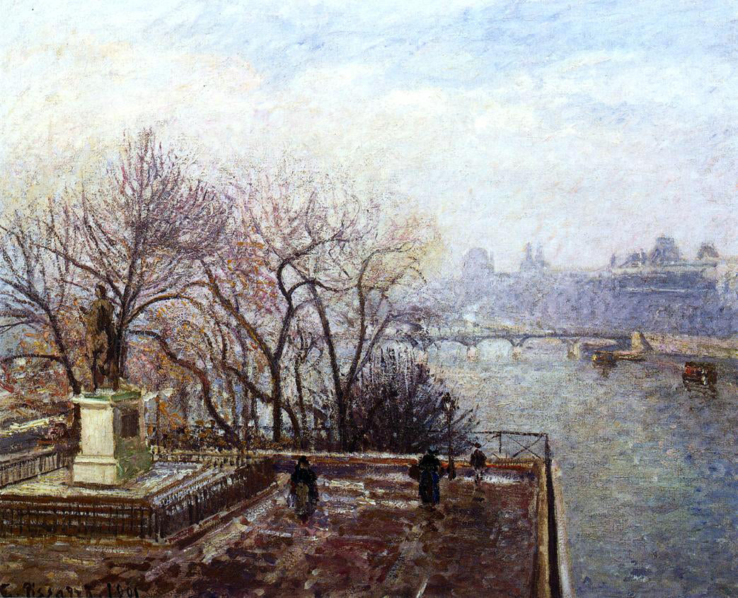  Camille Pissarro The Louvre, Morning, Mist - Canvas Print