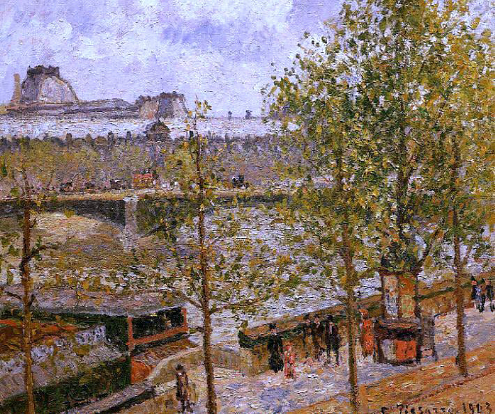  Camille Pissarro The Louvre, Morning, Sun, Quai Malaquais - Canvas Print